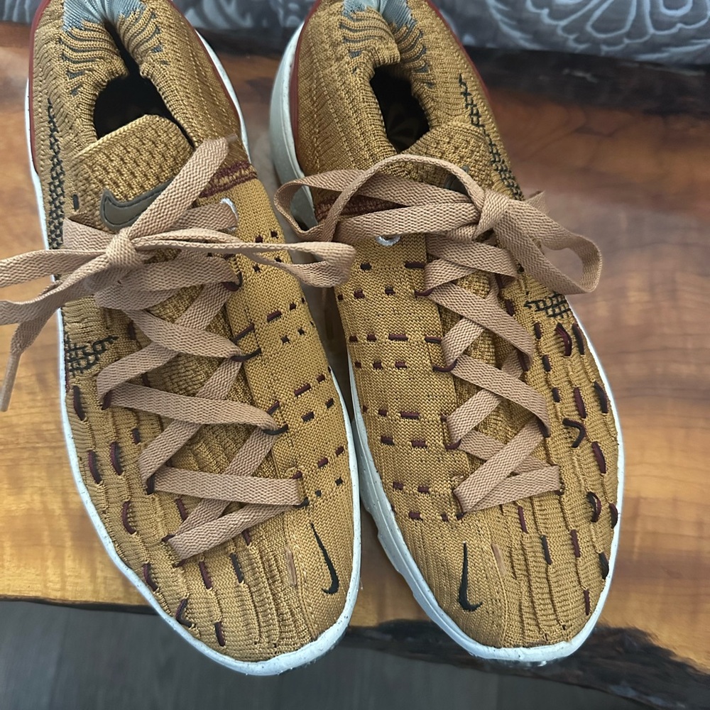 Nike Brown Knit Sneakers with Black Details